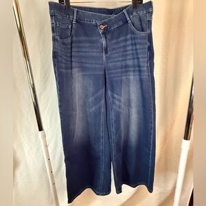 The Fitara Flex Asymmetric low rise baggy wide leg jeans